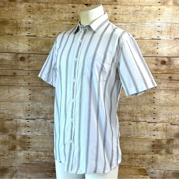 Natural Blue Large Mens Shirt Stiped by Visitor - Picture 3 of 7